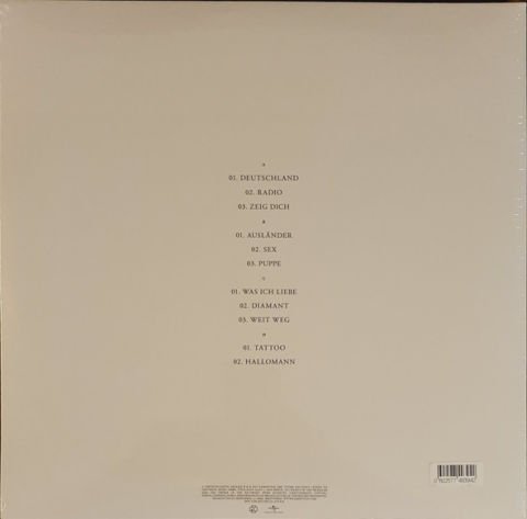 Rammstein – Untitled LP PLAK