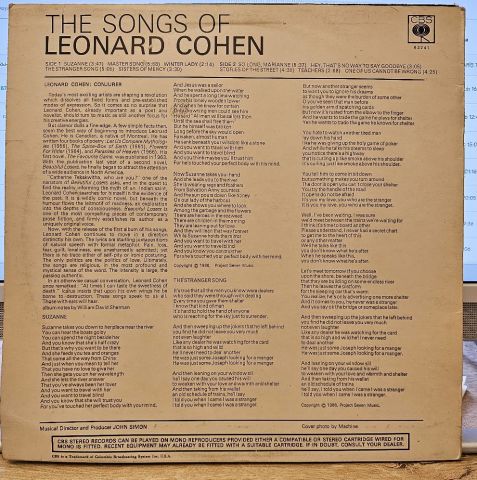 Leonard Cohen – Songs Of Leonard Cohen LP PLAK