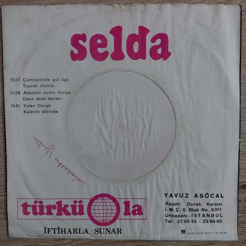 Selda Bağcan – Adaletin Bu Mu Dünya / Dane Dane Benlerin 45LİK PLAK