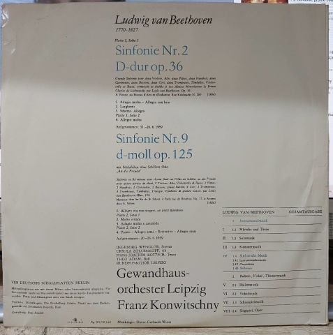 Ludwig van Beethoven - Gewandhausorchester Leipzig LP PLAK