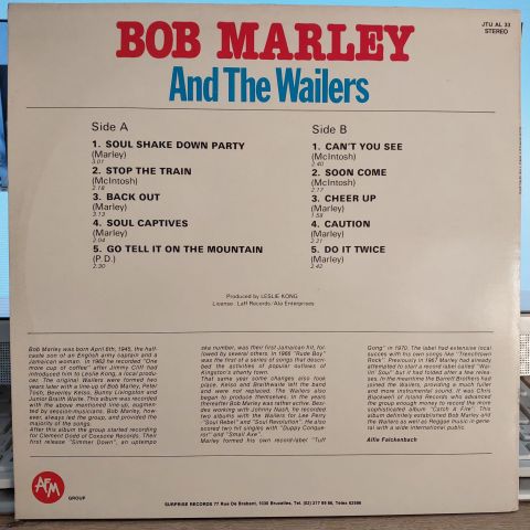 Bob Marley And The Wailers* – Bob Marley And The Wailers LP PLAK