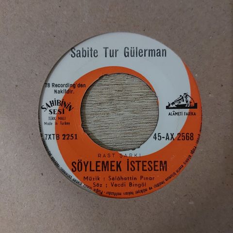 Sabite Tur Gülerman – Söylemek İstesem / Yalancıdır Hep Aynalar 45LİK PLAK
