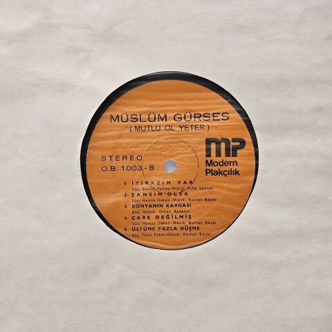 Müslüm Gürses – Mutlu Ol Yeter LP PLAK