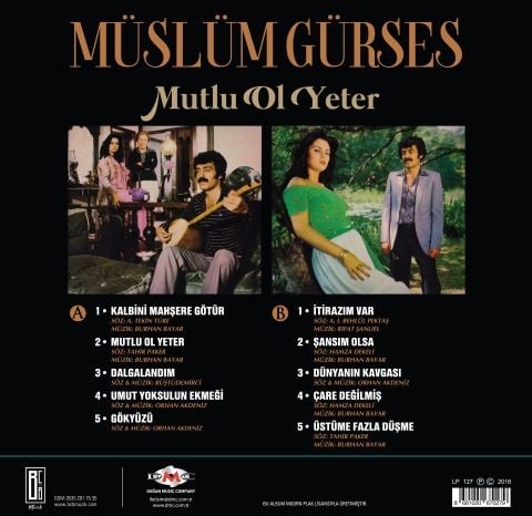 MÜSLÜM GÜRSES -  MUTLU OL YETER LP PLAK
