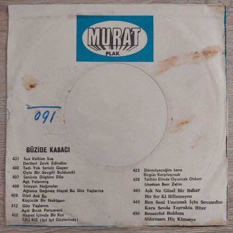 GÜZİDE KASACI - İNLEYEN NAĞMELER 45LİK PLAK