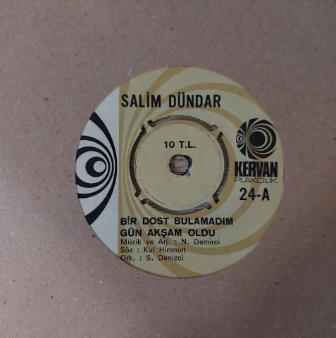 Salim Dündar – Bir Dost Bulamadım Gün Akşam Oldu / Kalbimi Kim Çalıyor 45LİK PLAK...