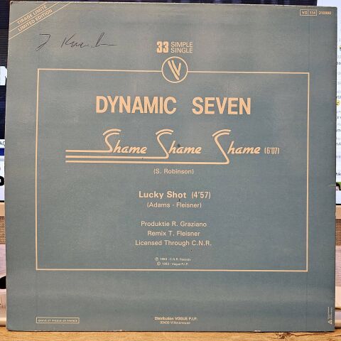 Dynamic Seven - Shame Shame Shame album cover More images LP PLAK