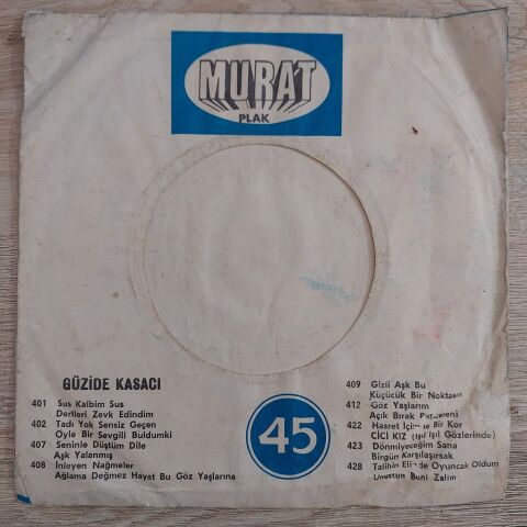 GÜZİDE KASACI - UNUTTUN BENİ ZALİM 45LİK PLAK