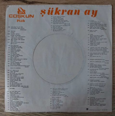 Şükran Ay – Şükran Ay 6 ŞARKILIK 45LİK PLAK