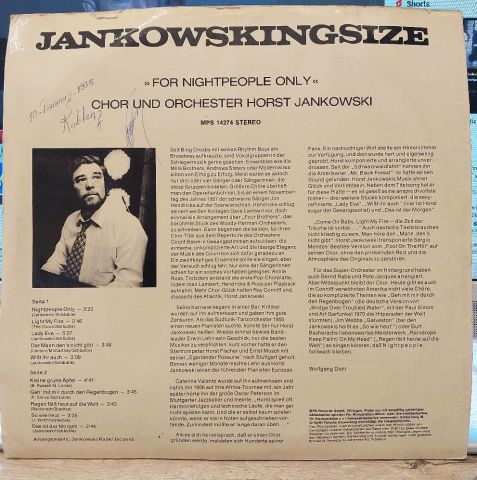 Chor Und Orchester Horst Jankowski – Jankowskingsize / For Nightpeople Only LP PLAK