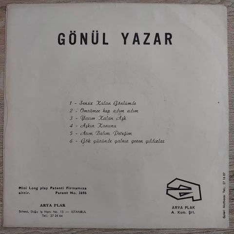 GÖNÜL YAZAR - AŞKIN KANUNU 6 ŞARKILIK 45LİK PLAK
