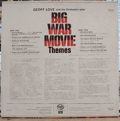 Geoff Love And His Orchestra* – Big War Movie Themes LP PLAK