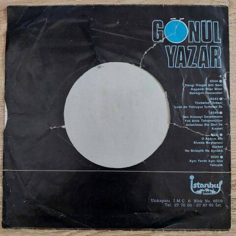 GÖNÜL YAZAR - SEN KİMSEYİ SEVEMEZSİN 4 ŞARKILIK 45LİK PLAK