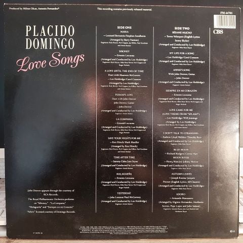 Placido Domingo – Greatest Love Songs LP PLAK