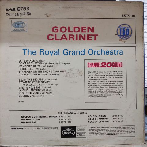 The Royal Grand Orchestra – Golden Clarinet LP PLAK