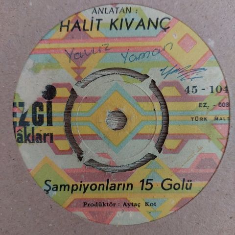 HALİT KIVANÇ - ŞAMPİYONLARIN 15 GOLÜ 45LİK PLAK
