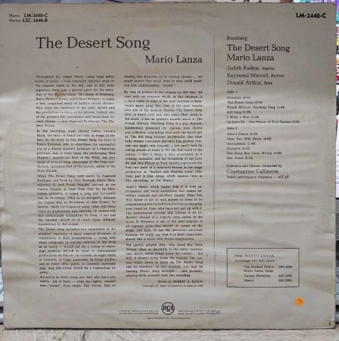 Mario Lanza – The Desert Song LP PLAK