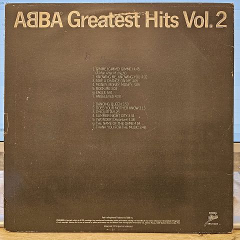 ABBA – Greatest Hits Vol. 2 LP PLAK