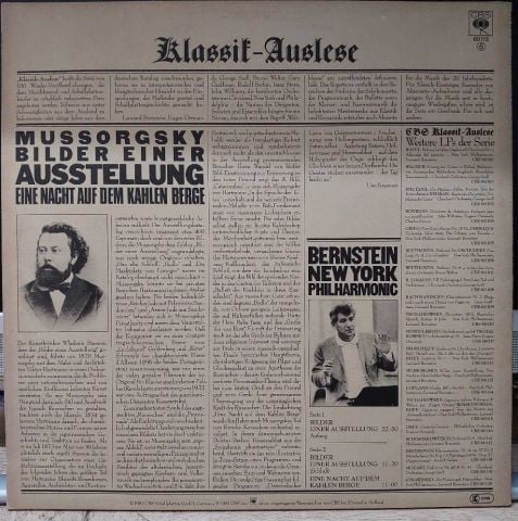 Mussorgsky : Bernstei , New York Philharmonic LP PLAK