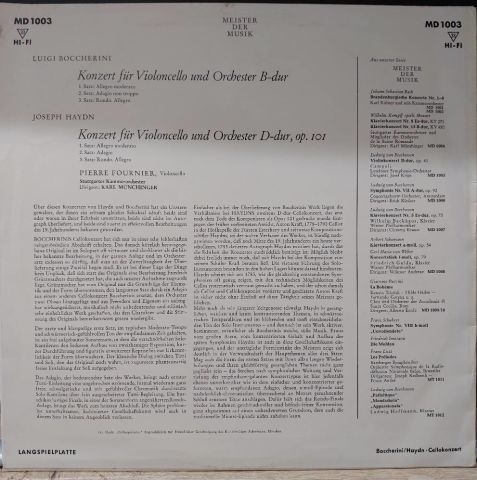 Boccherini, Haydn / Pierre Fournier LP PLAK