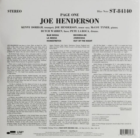 Joe Henderson – Page One LP PLAK