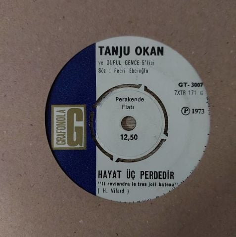 Tanju Okan  – Haydar Haydar / Hayat Üç Perdedir 45LİK PLAK