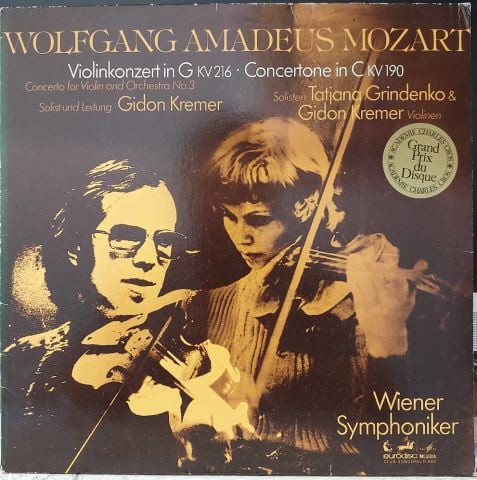 Tatiana Grindenko - Gidon Kremer - Wolfgang Amadeus Mozart LP PLAK