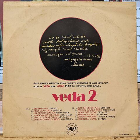 Müzeyyen Senar – Veda Armağanı 2  LP PLAK