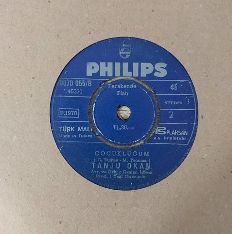 Tanju Okan – Parkta Yatıyorum / Çocukluğum 45LİK PLAK
