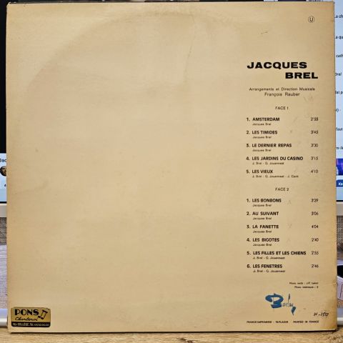 Jacques Brel – Enregistrement Public LP PLAK