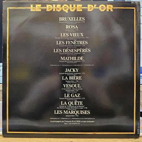 Jacques Brel – Le Disque D'or LP PLAK