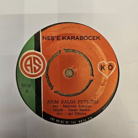 Neşe Karaböcek – Arım Balım Peteğim / Dert Ortağım 45LİK PLAK