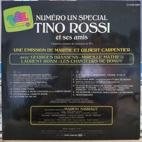 Tino Rossi – Numéro Un Spécial Tino Rossi LP PLAK