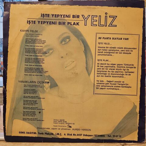 Yeliz – Kahpe Felek LP PLAK