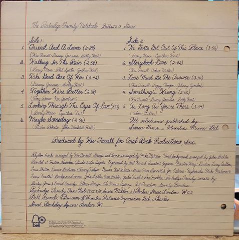 The Partridge Family Starring David Cassidy – The Partridge Family Notebook LP PLAK