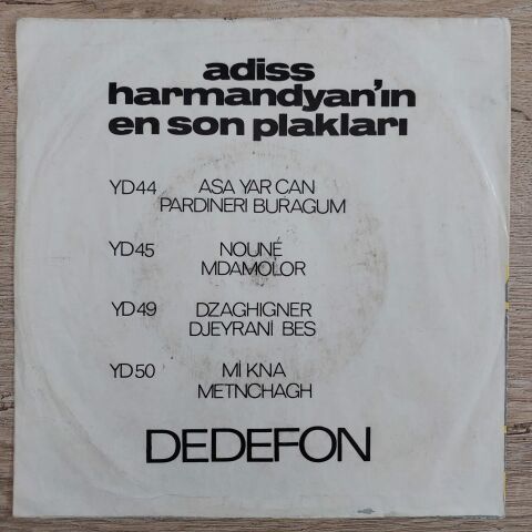 ADİSS HARMANDYAN - METNCHAGH 45LİK PLAK