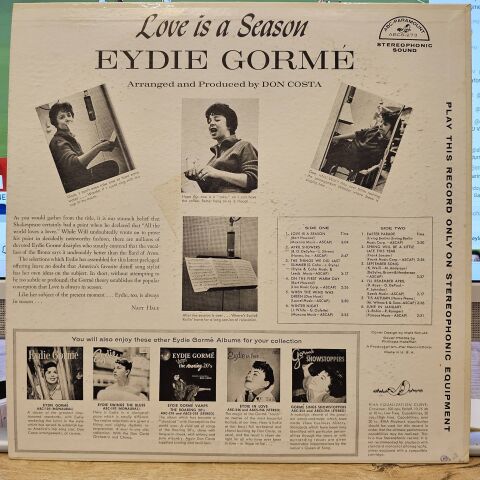 Eydie Gormé – Love Is A Season LP PLAK