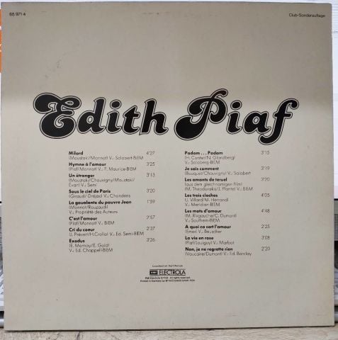 Edith Piaf – Milord (Ihre Größten Erfolge) LP PLAK