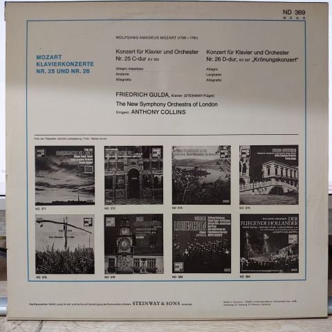 Mozart, Friedrich Gulda, Neues Symphonie Orchester London LP PLAK