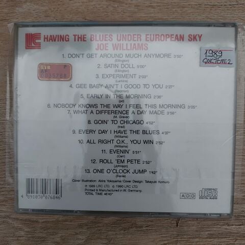 JOE WILLIAMS - HAVING THE BLUES UNDER EUROPEAN SKY CD