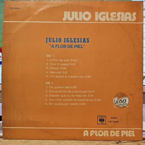 Julio Iglesias – A Flor De Piel LP PLAK