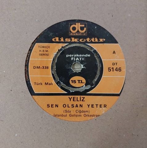 Yeliz – Sen Olsan Yeter / Hoşgeldin Bahar 45LİK PLAK