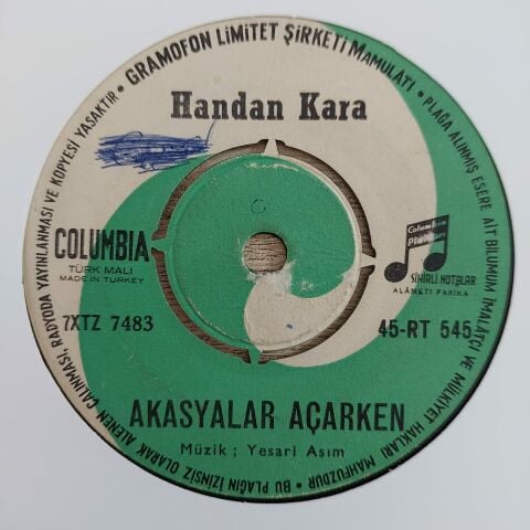 HANDAN KARA - AKASYALAR AÇARKEN 45LİK PLAK