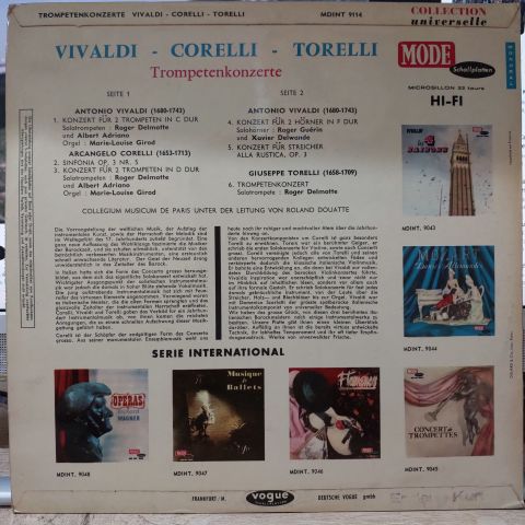 Vivaldi, Corelli, Torelli, Direction, Roland Douatte LP PLAK