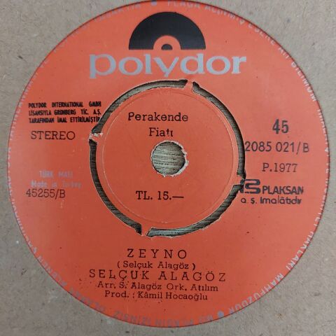 Selçuk Alagöz – Ben Eskiden Bumuydum / Zeyno 45LİK PLAK
