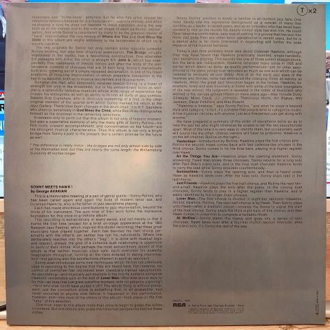 Sonny Rollins – Vol 1: ''The Bridge'' / Vol 2: With Coleman Hawkins ''Sonny Meets Hawk!'' LP PLAK