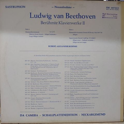 Ludwig van Beethoven, Robert Alexander Bohnke LP PLAK