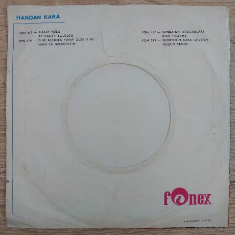HANDAN KARA - SONBAHAR RÜZGARLARI 45LİK PLAK