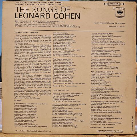 Leonard Cohen – Songs Of Leonard Cohen LP PLAK