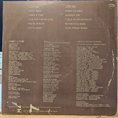 Neil Young – Comes A Time LP PLAK